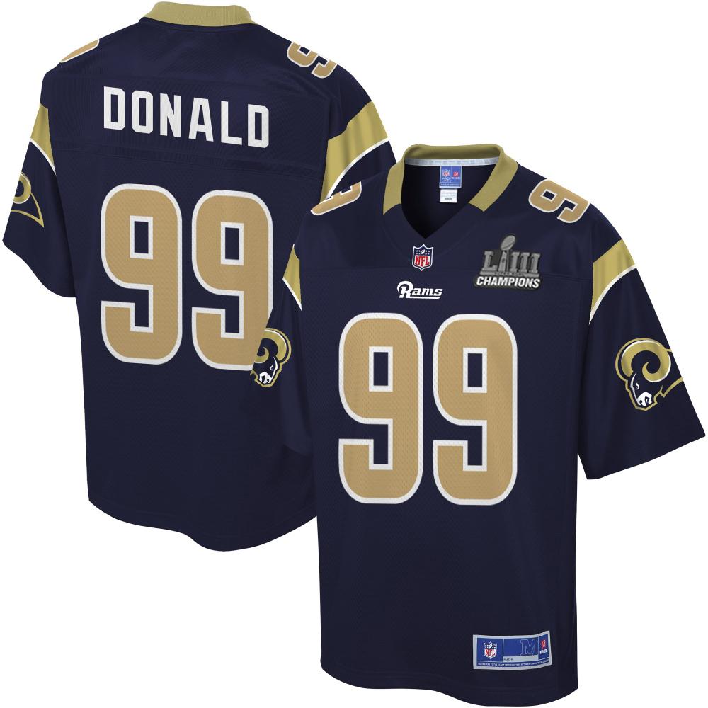 AARON DONALD LOS ANGELES RAMS SUPER BOWL LIII 53 CHAMPIONS PATCH