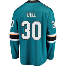 Load image into Gallery viewer, Aaron Dell San Jose Sharks Player Swingman Jersey