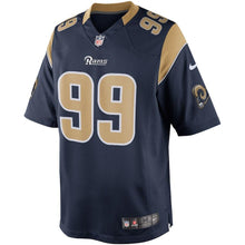 Load image into Gallery viewer, AARON DONALD LOS ANGELES RAMS SUPER BOWL LIII 53 CHAMPIONS PATCH FOOTBALL MEN&#39;SJERSEY - NAVY - 2019